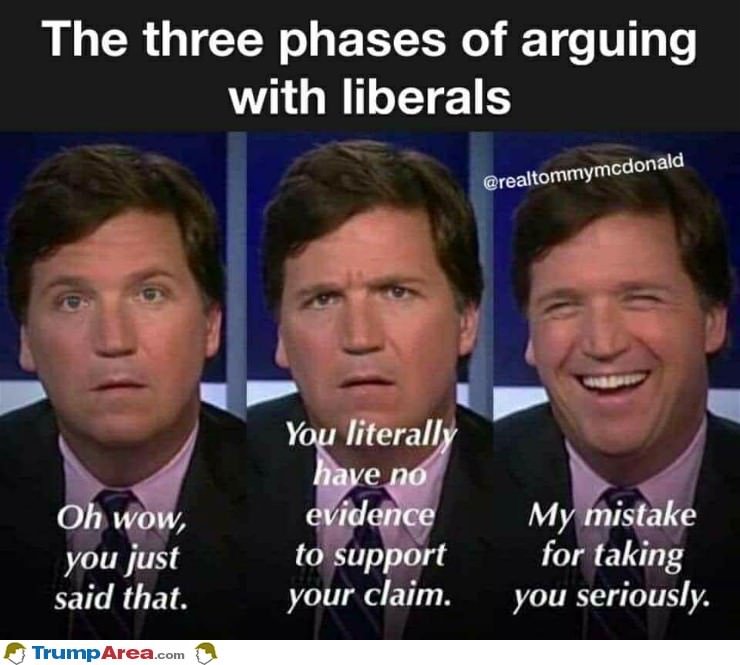 3 Stages Of Arguing With Liberals