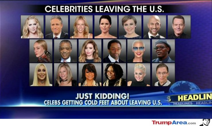 Celebrities That Said They Would Leave If Trump Was Elected