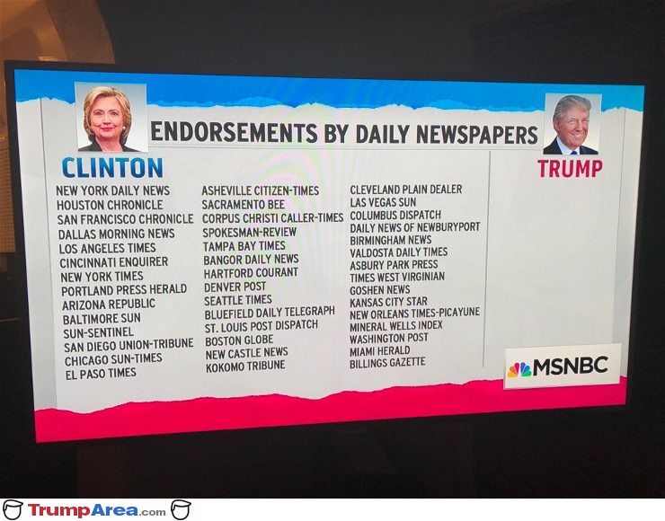 Endorsements By Daily Newspapers