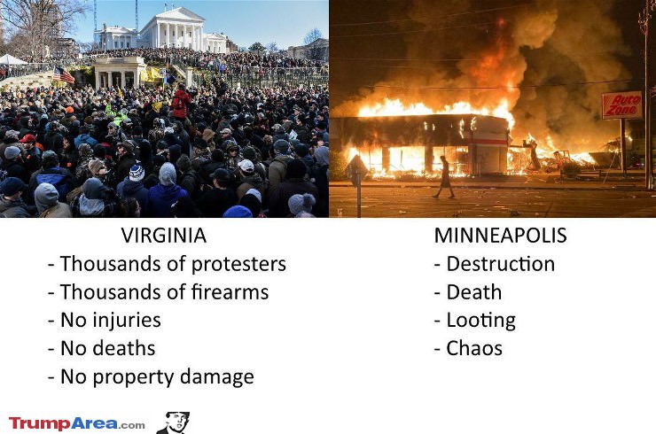 2 Different Protests