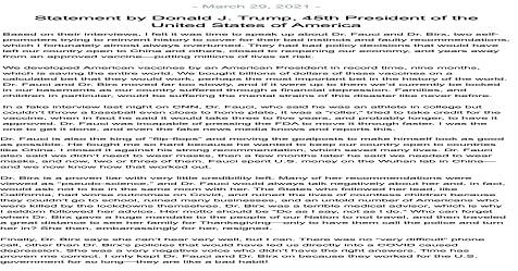 STATEMENT
