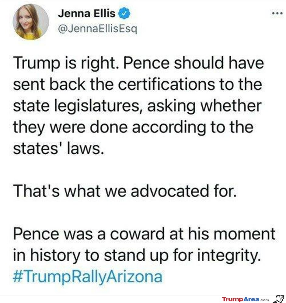 Pence Was A Coward