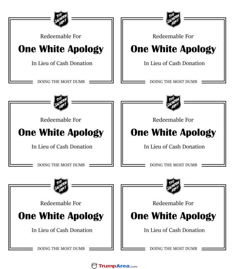 One White Apology