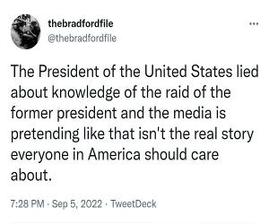 The President Lied About It