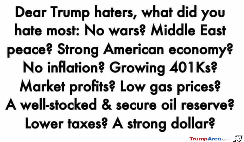 Dear Trump Haters