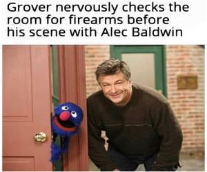 Grover Nervously Checks