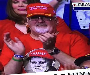 JFK in a MAGA hat