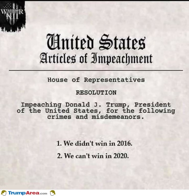 Articles Of Impeachment Released