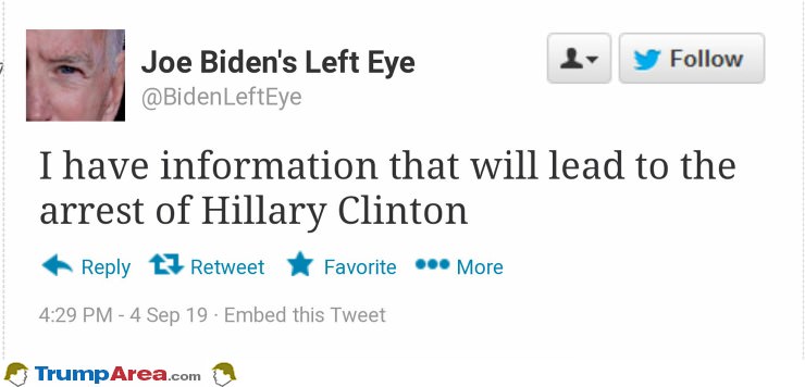 Bidens Eye Is Scared