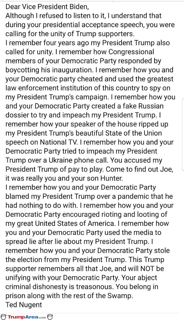 Dear Pedo Joe