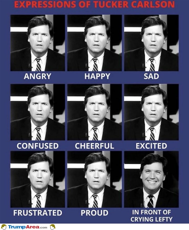 Expressions Of Tucker Carlson