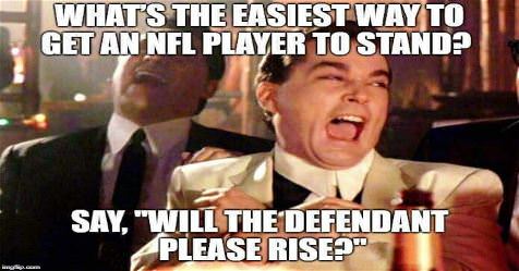 get NFL players to stand