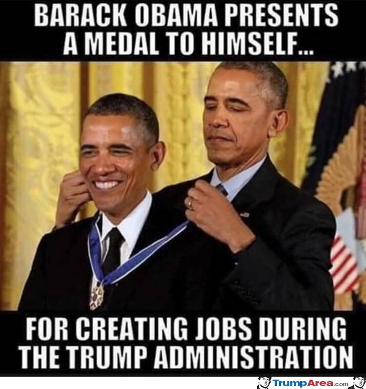 Giving Himself A Medal.