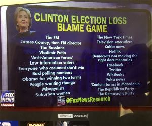 Hillary Election Blame Game