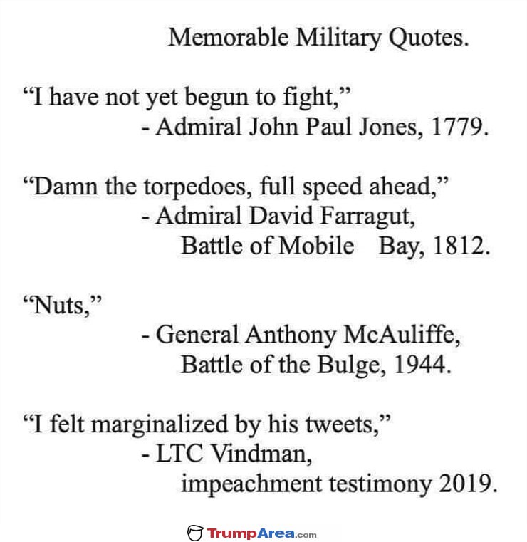 Memorable Military Quotes