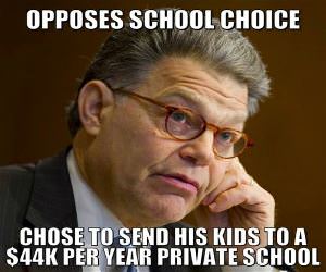 Opposes School Choice