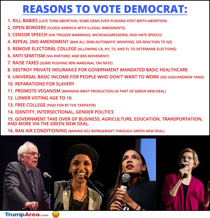 Reasons To Vote For Democrats