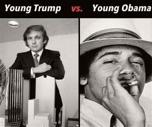 Young Trump Vs Young Obama